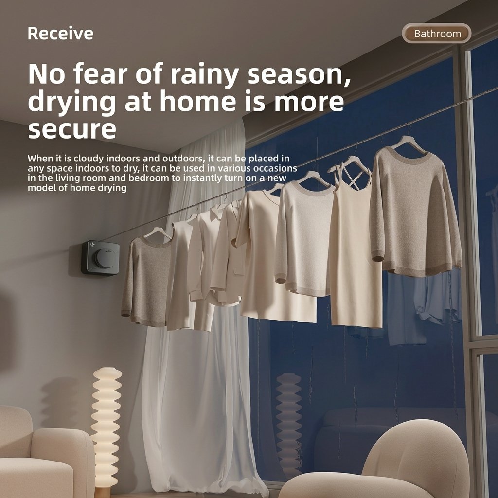 Retractable Invisible Indoor Clothesline - Image 6