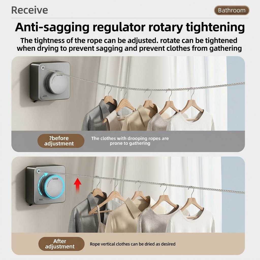 Retractable Invisible Indoor Clothesline - Image 3